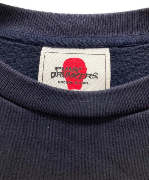 PUNK DRUNKERS（パンクドランカーズ）PUNK DRUNKERS (パンクドランカーズ) クルーネックスウェット ブラック サイズ:Lの古着・服飾アイテム
