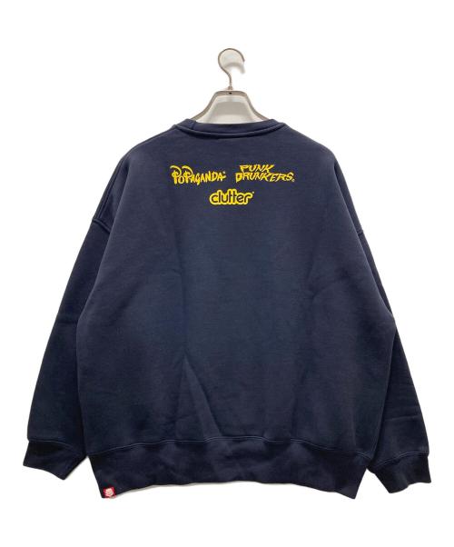 PUNK DRUNKERS（パンクドランカーズ）PUNK DRUNKERS (パンクドランカーズ) クルーネックスウェット ブラック サイズ:Lの古着・服飾アイテム
