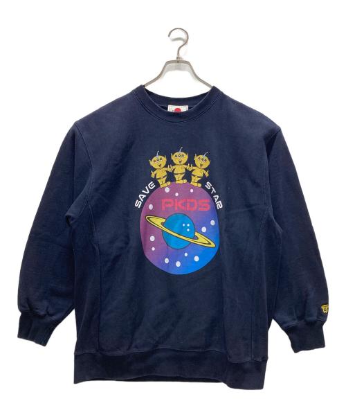 PUNK DRUNKERS（パンクドランカーズ）PUNK DRUNKERS (パンクドランカーズ) クルーネックスウェット ネイビー サイズ:XLの古着・服飾アイテム