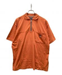 stussy（ステューシー）の古着「00sジップポロシャツ」｜オレンジ