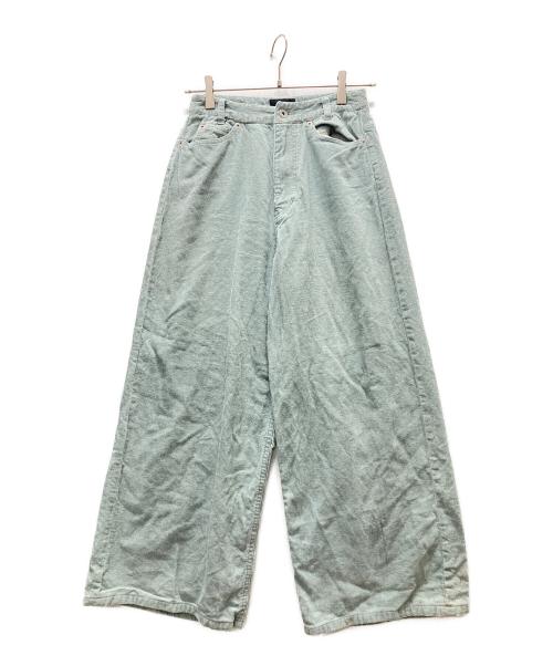 stussy（ステューシー）stussy (ステューシー) ピスタグ コーデュロイワイドパンツ スカイブルー サイズ:Sの古着・服飾アイテム