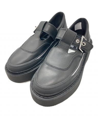 中古・古着通販】DIESEL (ディーゼル) ストラップシューズ ブラック 中古・古着通販】DIESEL (ディーゼル) ストラップシューズ ブラック