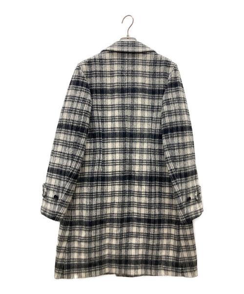 COMME des GARCONS COMME des GARCONS（コムデギャルソン コムデギャルソン）COMME des GARCONS COMME des GARCONS (コムデギャルソン コムデギャルソン) ウール混紡チェックダブルコート ホワイト サイズ:Sの古着・服飾アイテム