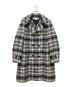 COMME des GARCONS COMME des GARCONS（コムデギャルソン コムデギャルソン）の古着「ウール混紡チェックダブルコート」｜ホワイト