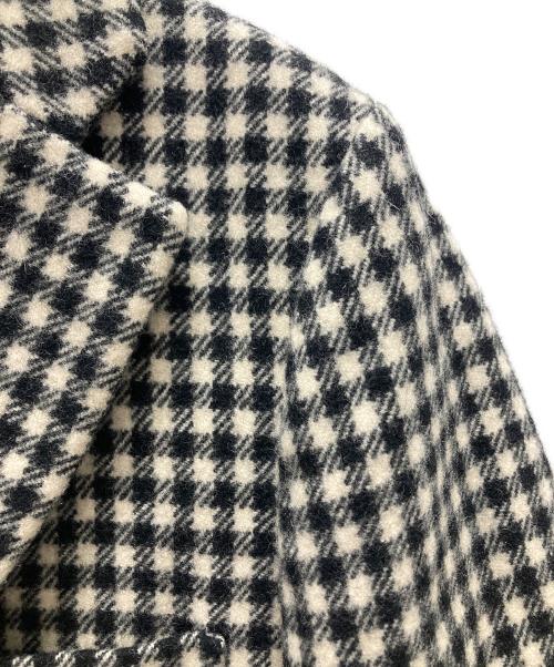 ROBE DE CHAMBRE COMME DES GARCONS（ローブドシャンブル コムデギャルソン）ROBE DE CHAMBRE COMME DES GARCONS (ローブドシャンブル コムデギャルソン) 98AWタータンチェックチェスターコート ホワイト サイズ:表記無しの古着・服飾アイテム