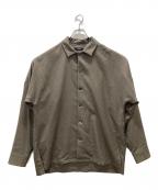 ATTACHMENTアタッチメント）の古着「WOOL TWILL L/S SHIRTS」｜ブラウン