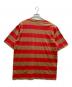 stussy (ステューシー) ボーダーポケットTシャツ/Classic Stripe Crew Neck T-Shirt レッド×ブラウン サイズ:M：6000円