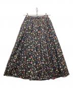 Vent d'ouest par Le minor×LIBERTYヴァンドゥエストパールミノア×リバティ）の古着「フラワープリント ロングスカート」｜ブラック