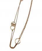 Chloeクロエ）の古着「Wチェーンネックレス」｜ゴールド