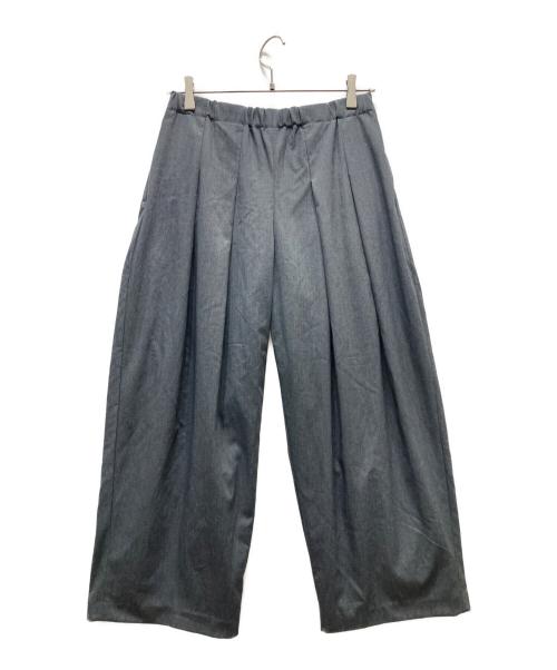 mizuiro-ind（ミズイロインド）mizuiro-ind (ミズイロインド) タックテーパードパンツ グレー サイズ:記載無しの古着・服飾アイテム