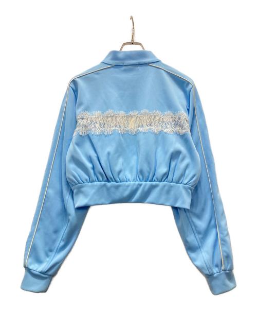MAISON SPECIAL（メゾンスペシャル）MAISON SPECIAL (メゾンスペシャル) レースドッキングジャージートップス スカイブルー サイズ:Fの古着・服飾アイテム