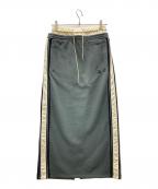 MAISON SPECIALメゾンスペシャル）の古着「Double Waist Side Line Jersey Skirt」｜グレー