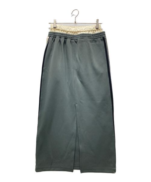 MAISON SPECIAL（メゾンスペシャル）MAISON SPECIAL (メゾンスペシャル) Double Waist Side Line Jersey Skirt グレー サイズ:38の古着・服飾アイテム