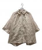 nunuformeヌヌフォルム）の古着「ワイド半袖シャツ」｜ベージュ