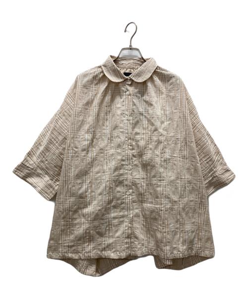 nunuforme（ヌヌフォルム）nunuforme (ヌヌフォルム) ワイド半袖シャツ ベージュ サイズ:2の古着・服飾アイテム