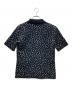 MAX MARA STUDIO (マックスマーラ ストゥディオ) 総柄スキッパー半袖ニット ブラック サイズ:M：4000円