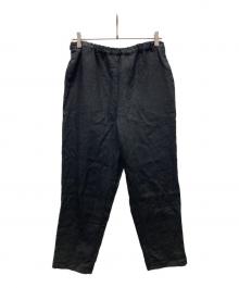 fog linen work（フォグリネンワーク）の古着「テーパードイージーパンツ」｜ブラック