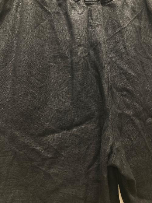 fog linen work（フォグリネンワーク）fog linen work (フォグリネンワーク) テーパードイージーパンツ ブラック サイズ:記載無しの古着・服飾アイテム
