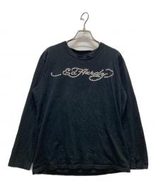 Ed Hardy（エド ハーディー）の古着「13 スカル ラインストーン ロングスリーブカットソー」｜ブラック