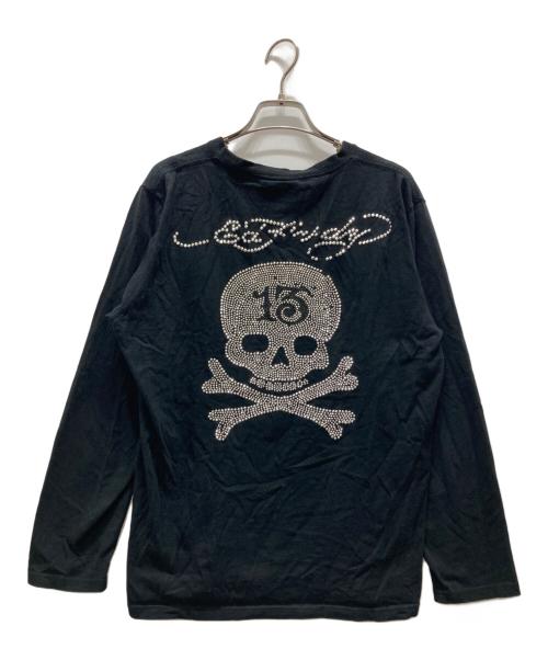 Ed Hardy（エド ハーディー）ED HARDY (エド ハーディー) 13 スカル ラインストーン ロングスリーブカットソー ブラック サイズ:Lの古着・服飾アイテム