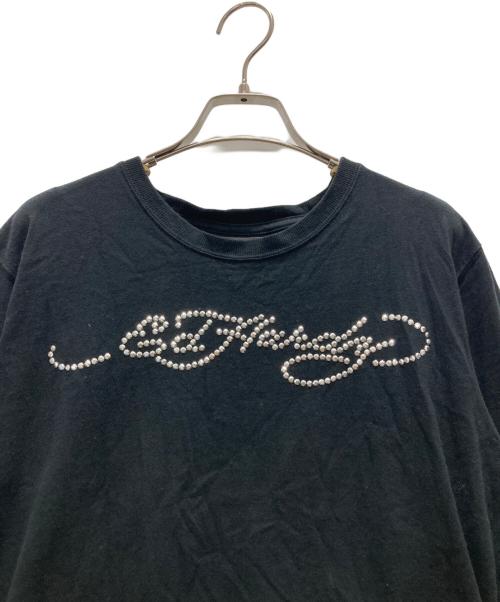 Ed Hardy（エド ハーディー）ED HARDY (エド ハーディー) 13 スカル ラインストーン ロングスリーブカットソー ブラック サイズ:Lの古着・服飾アイテム