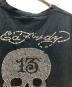 中古・古着 ED HARDY (エド ハーディー) 13 スカル ラインストーン ロングスリーブカットソー ブラック サイズ:L：5000円