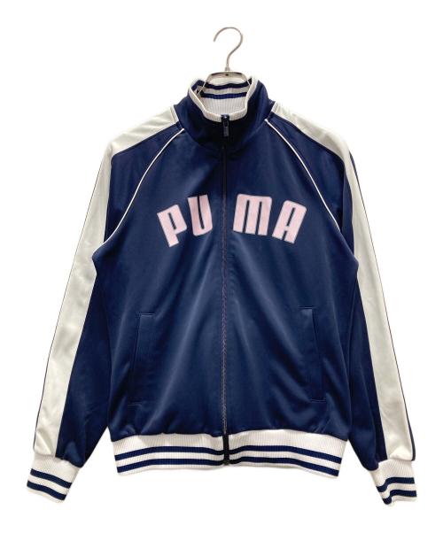 PUMA（プーマ）PUMA (プーマ) ハイネック ロゴトラックジャケット/Y2K ネイビーの古着・服飾アイテム