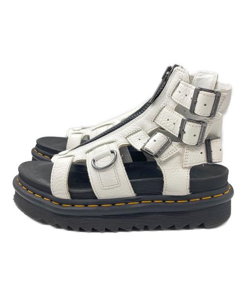 Dr.Martens（ドクターマーチン）Dr.Martens (ドクターマーチン) OLSON フロントジップレザーサンダル ホワイト サイズ:UK5の古着・服飾アイテム