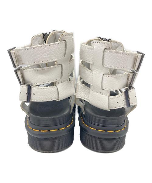 Dr.Martens（ドクターマーチン）Dr.Martens (ドクターマーチン) OLSON フロントジップレザーサンダル ホワイト サイズ:UK5の古着・服飾アイテム