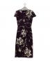 LAUREN RALPH LAUREN (ローレン ラルフ ローレン) 花柄ノースリーブワンピース ボルドー サイズ:XS：5000円