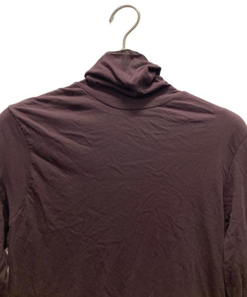 UNFIL（アンフィル）unfil (アンフィル) タートルネックカットソー / ツイストコットンシアージャージータートルネックTシャツ ブラウン サイズ:freeの古着・服飾アイテム