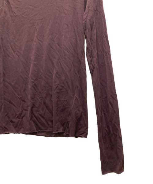 UNFIL（アンフィル）unfil (アンフィル) タートルネックカットソー / ツイストコットンシアージャージータートルネックTシャツ ブラウン サイズ:freeの古着・服飾アイテム