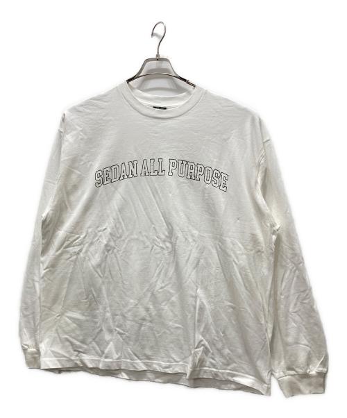 SEDAN ALL-PURPOSE（セダンオールパーパス）SEDAN ALL-PURPOSE (セダンオールパーパス) ロングスリーブカットソー/Arch Logo L/S Tee ホワイト サイズ:XXLの古着・服飾アイテム