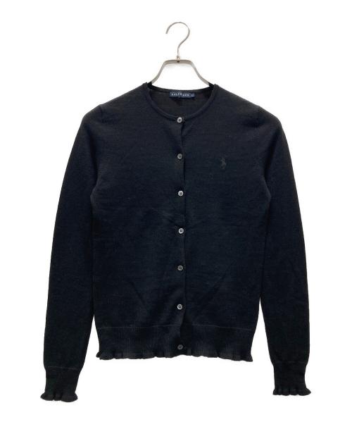 RALPH LAUREN（ラルフローレン）RALPH LAUREN (ラルフローレン) 丸首カーディガン ブラック サイズ:Lの古着・服飾アイテム