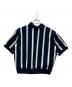 A.P.C. (アーペーセー) ニットポロシャツ ネイビー×ホワイト サイズ:S：6000円