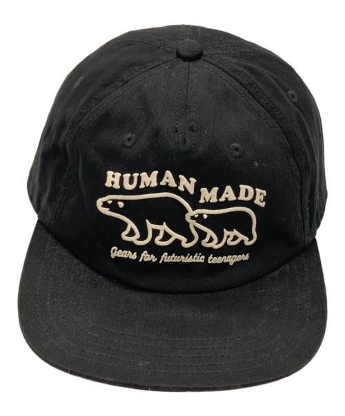 HUMAN MADE（ヒューマンメイド）HUMAN MADE (ヒューマンメイド) シロクマプリント 5 PANEL CAP/23AW ブラックの古着・服飾アイテム