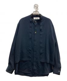 CULLNI（クルニ）の古着「ノーカラーシャツ」｜ネイビー