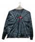 GOD SELECTION XXX（ゴッド セレクション トリプルエックス）の古着「タイダイロゴロングスリーブカットソー/WDS x XXX TIE-DYE T-shirt」｜ネイビー