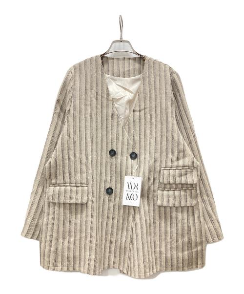 ANDREA&Co.（アンドラー＆コー）ANDREA&Co. (アンドラー＆コー) ダブルジャケット ベージュ サイズ:F 未使用品の古着・服飾アイテム