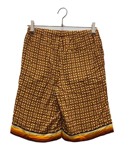 DRIES VAN NOTEN（ドリスヴァンノッテン）DRIES VAN NOTEN (ドリスヴァンノッテン) 幾何学柄ハーフパンツ オレンジ サイズ:44の古着・服飾アイテム