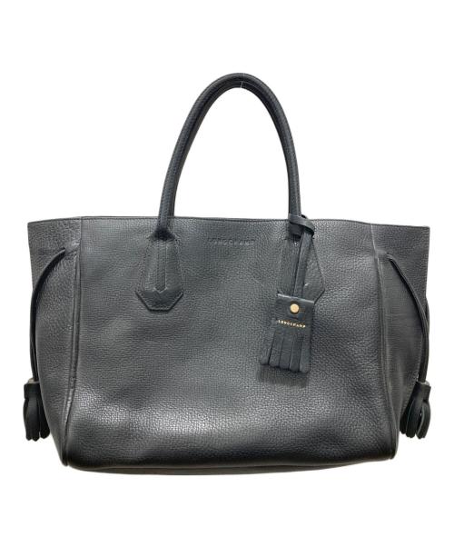 LONGCHAMP（ロンシャン）LONGCHAMP (ロンシャン) ペネロペ レザーハンドバッグ ブラックの古着・服飾アイテム