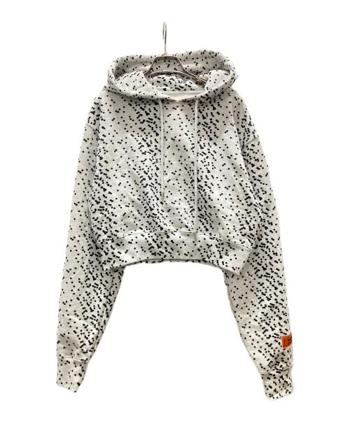 HERON PRESTON（ヘロンプレストン）HERON PRESTON (ヘロンプレストン) ドット柄プルオーバーパーカー ホワイト サイズ:Mの古着・服飾アイテム