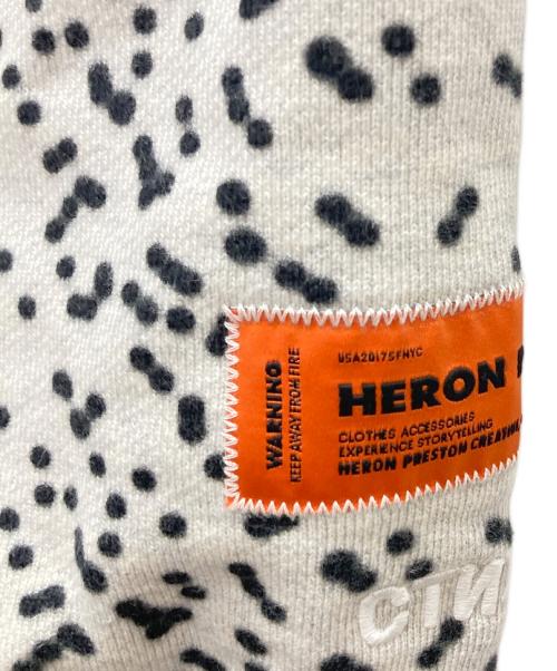 HERON PRESTON（ヘロンプレストン）HERON PRESTON (ヘロンプレストン) ドット柄プルオーバーパーカー ホワイト サイズ:Mの古着・服飾アイテム