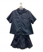 HER LIP TOハーリップトゥ）の古着「Herlipto Armace Short Sleeve Romper」｜ネイビー