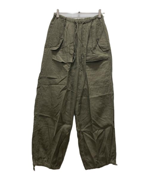 ticca（ティッカ）TICCA (ティッカ) イージーリネンカーゴパンツ グリーン サイズ:Freeの古着・服飾アイテム