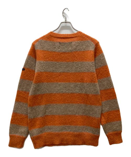 Schott（ショット）Schott (ショット) ボーダーニット オレンジ×ベージュ サイズ:Mの古着・服飾アイテム