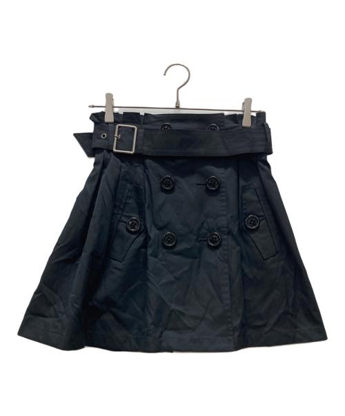 BURBERRY BLUE LABEL（バーバリー ブルー レーベル）BURBERRY BLUE LABEL (バーバリー ブルー レーベル) トレンチ ミニスカート ブラック サイズ:36の古着・服飾アイテム