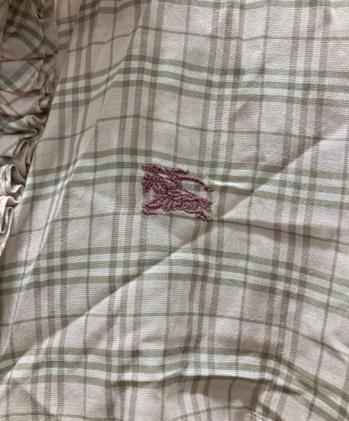 BURBERRY LONDON BLUE LABEL（バーバリーロンドンブルーレーベル）BURBERRY LONDON BLUE LABEL (バーバリーロンドンブルーレーベル) 半袖ブラウス ライトピンク サイズ:36 未使用品の古着・服飾アイテム