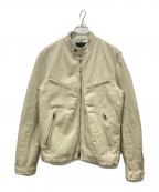 VENTINAベンティナ）の古着「シングルライダースジャケット」｜ベージュ