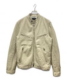 VENTINA（ベンティナ）の古着「シングルライダースジャケット」｜ベージュ
